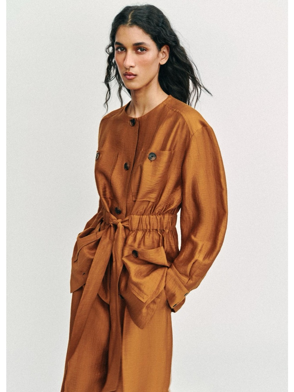 Zara Belted Linen Safari Jacket NWT